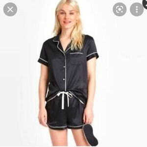 Stars Above 3 piece Satin Notch Collar Pajama Set